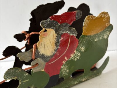 Metal Christmas decor Santa reindeers and sleight