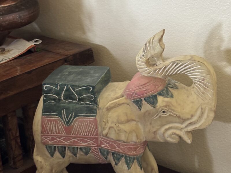 Vintage 17" large and heavy ceramic elephant figurine
