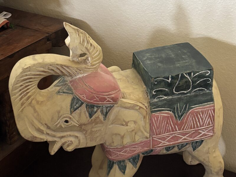Vintage 17" large and heavy ceramic elephant figurine