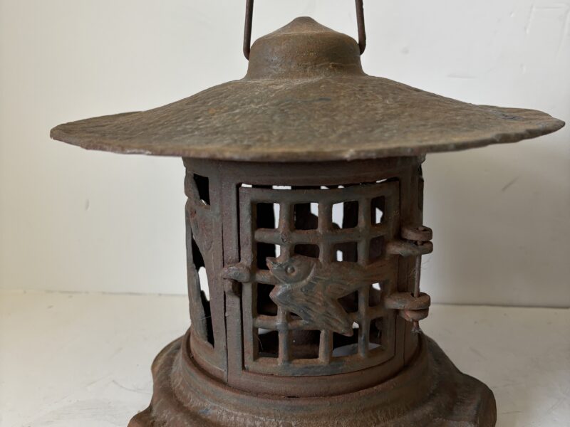 Pair Vintage Pagoda Cast iron Lanterns
