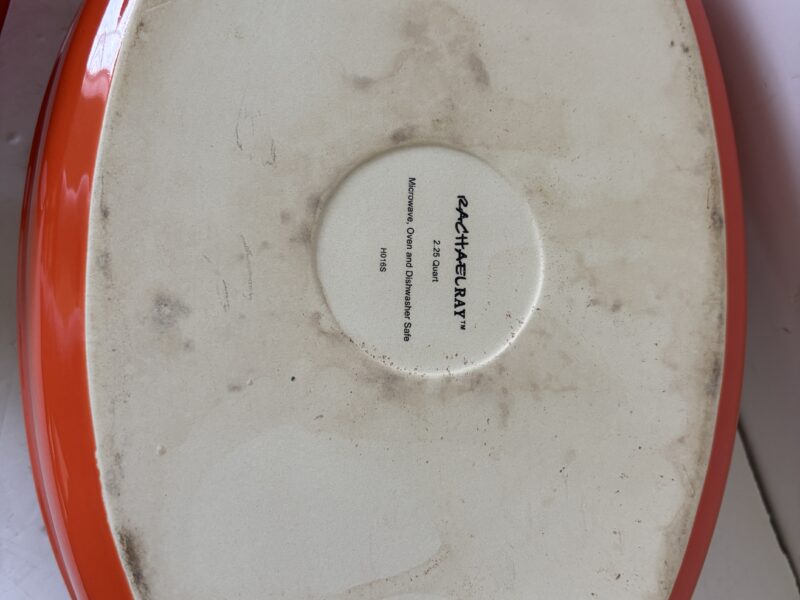 Rachael Ray 1.25 qt and 2.25 quart oval orange casseroles