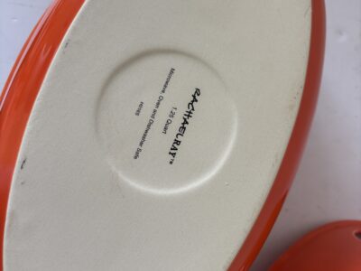 Rachael Ray 1.25 qt and 2.25 quart oval orange casseroles