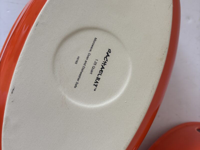 Rachael Ray 1.25 qt and 2.25 quart oval orange casseroles