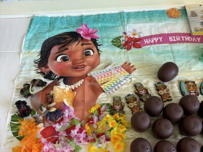 Hawaiian Luau party supplies Moana backdrop coconut banner 75+ pcs