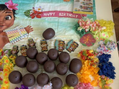 Hawaiian Luau party supplies Moana backdrop coconut banner 75+ pcs