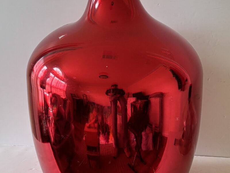 Big and tall 21" handblown red Glass jug vase