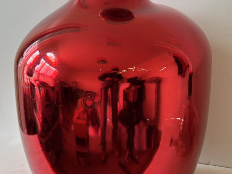 Big and tall 21" handblown red Glass jug vase