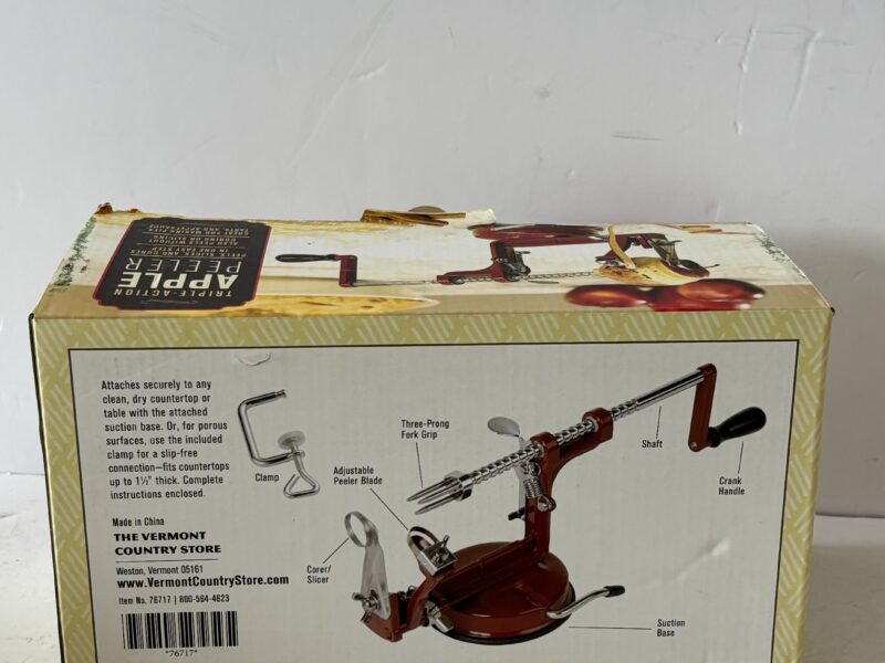 Triple Action Apple Potato Peeler Red in box