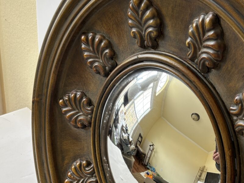 Wall Mirror in Ornate Metal frame with embossed acanthus