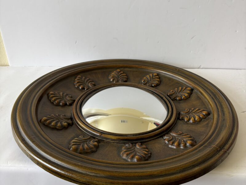 Wall Mirror in Ornate Metal frame with embossed acanthus