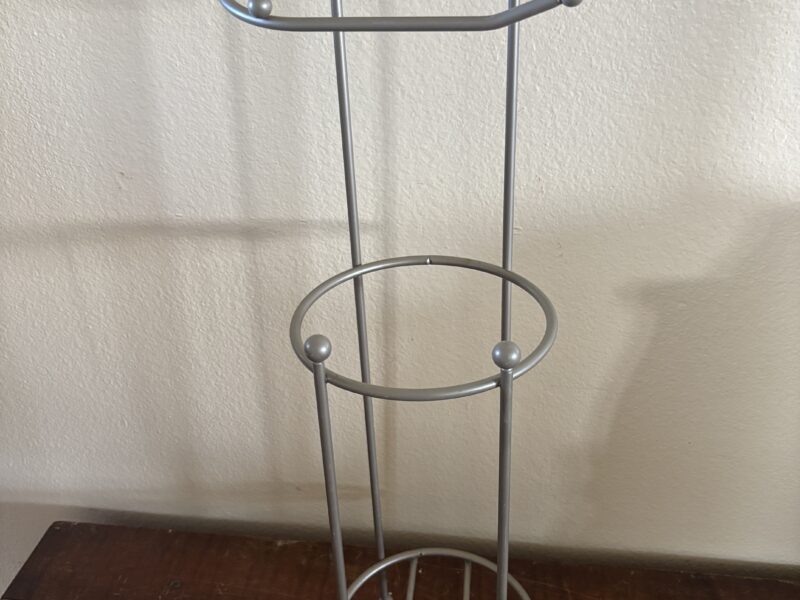 Standing portable toilet paper holder and storage 4-rolls