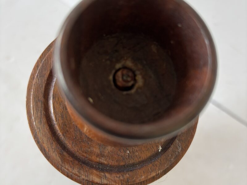 Large 14.5" tall wooden candle stand