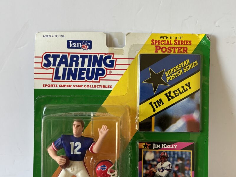 Starting Lineup collectible Jim Kelly figure, poster and card