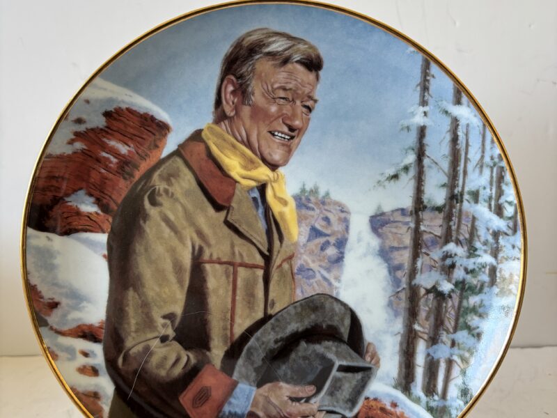 John Wayne Pine Ridge by R Tannenbaum fine porcelain w/ 24kt gold edge