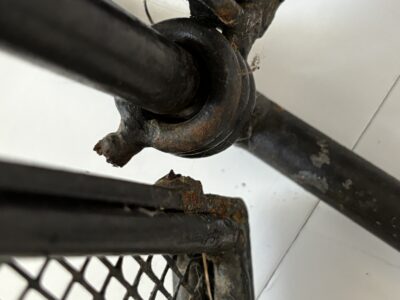 Vintage Wrought iron fireplace screen black