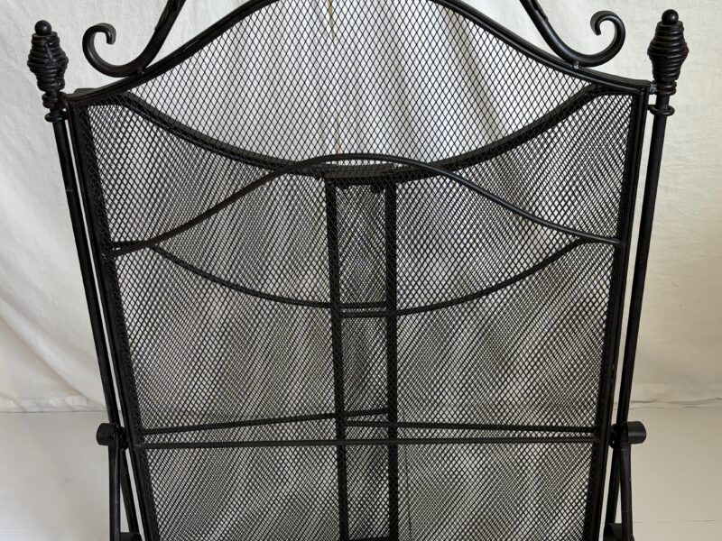 Vintage Wrought iron fireplace screen black