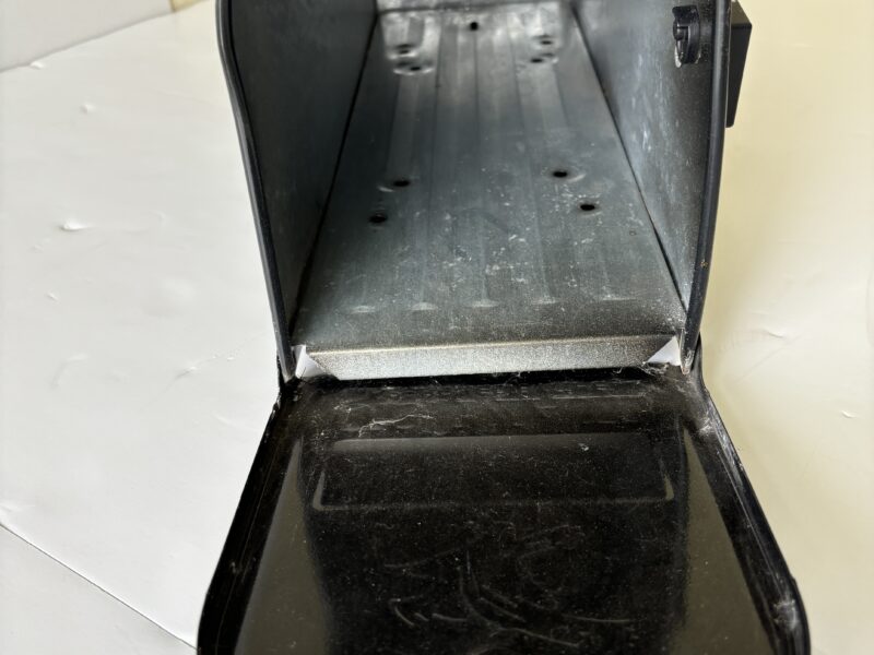 Used black mailbox