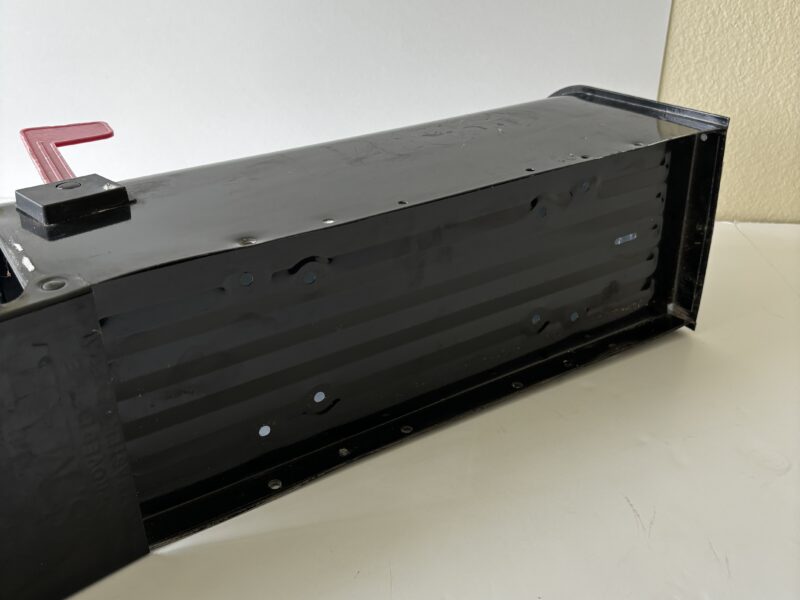 Used black mailbox