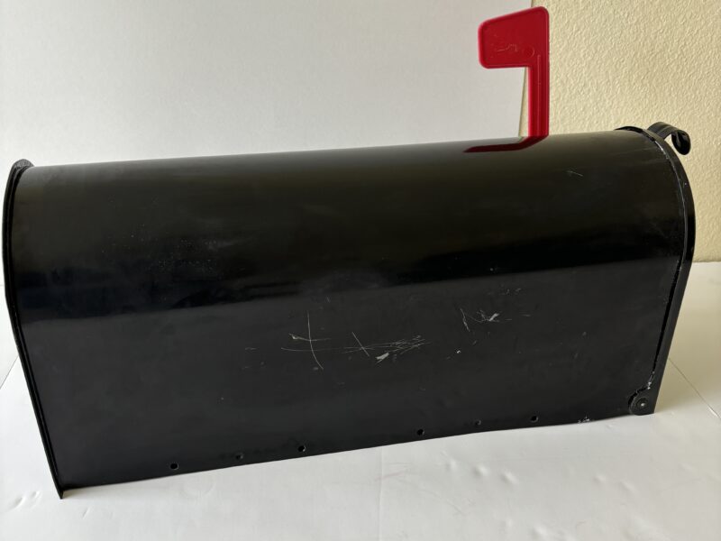 Used black mailbox
