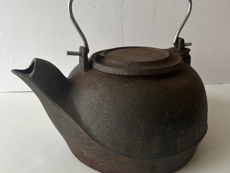 Antique Large Cast Iron Kettle