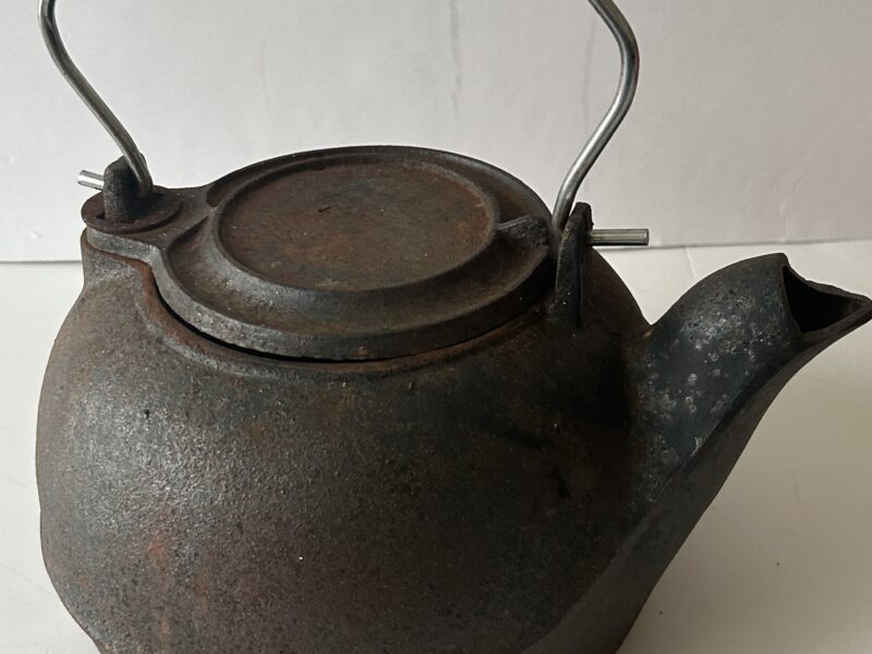 Antique Large Cast Iron Kettle