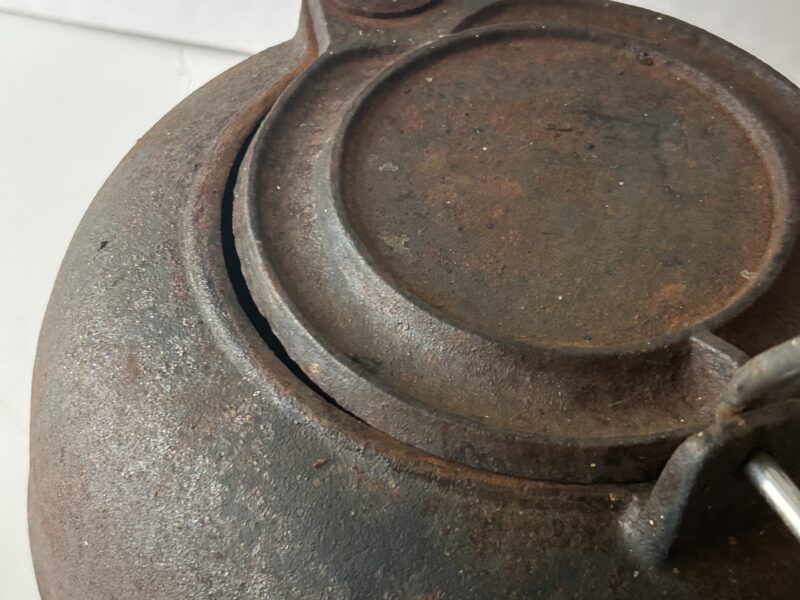 Antique Large Cast Iron Kettle