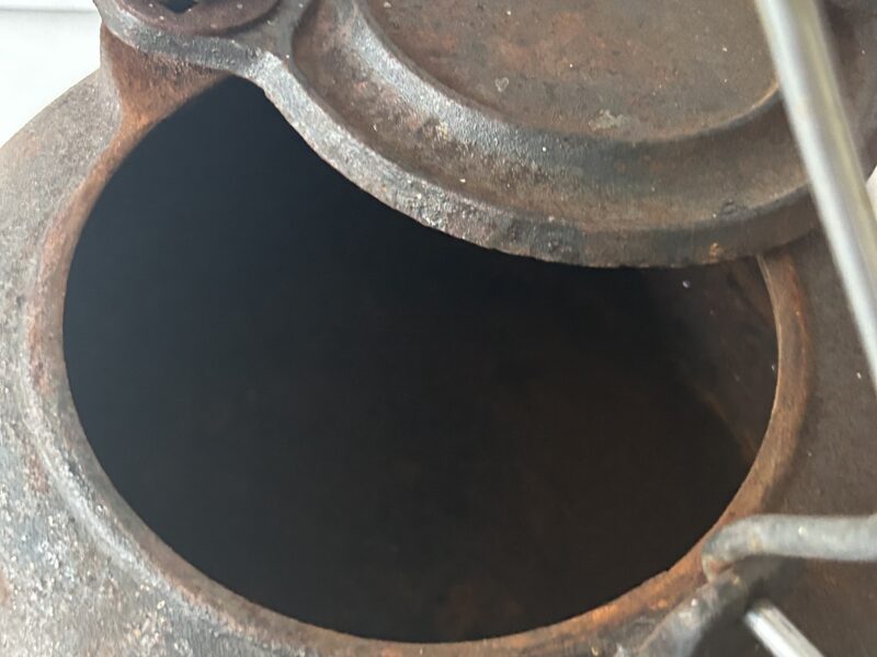 Antique Large Cast Iron Kettle