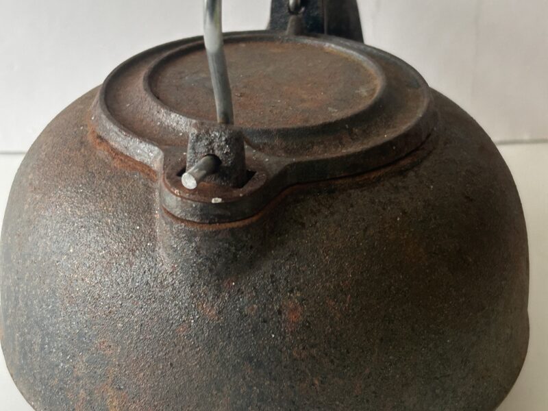 Antique Large Cast Iron Kettle