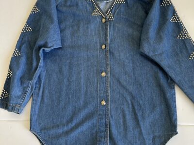 Vintage Pinky West denim blouse L