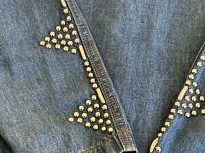 Vintage Pinky West denim blouse L