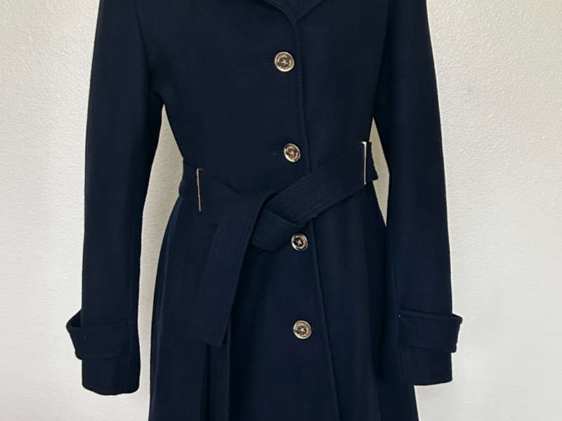 Preowned Michael Kors belted button down coat