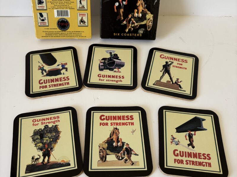 Vintage Guinness coaster set of 6 in original box