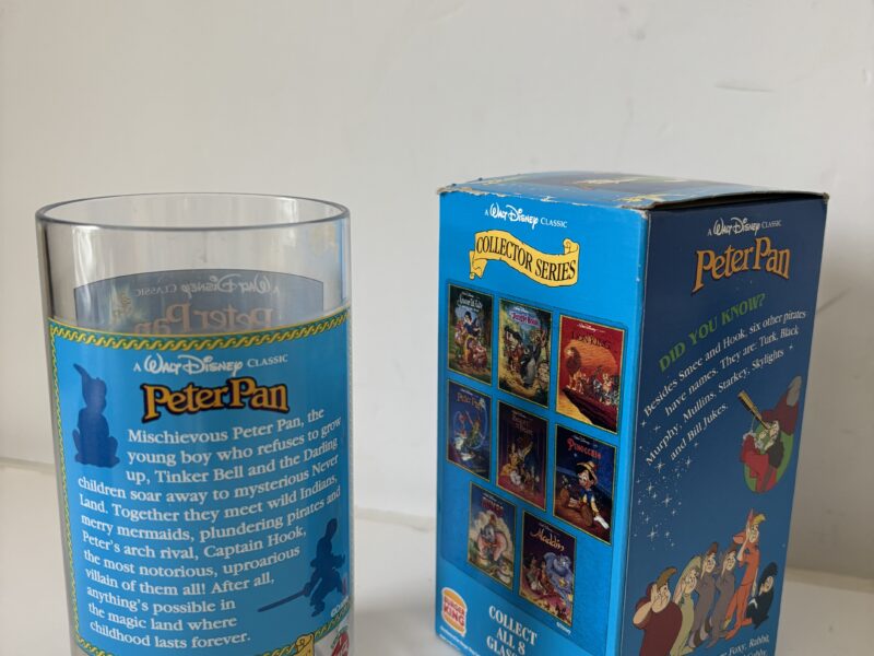 Peter Pan Disney collector series plastic cup from Burger King