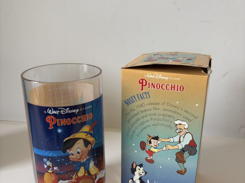 Disney Pinocchio collectors' plastic cup from Burger King