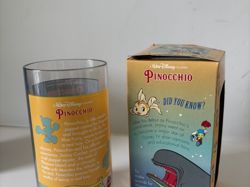 Disney Pinocchio collectors' plastic cup from Burger King