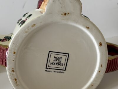 Home for the holidays Bear porcelain Teapot Trinket box
