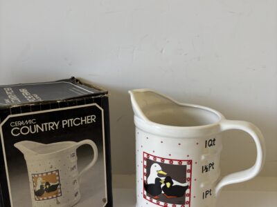 Ceramic Country Pitcher 1 quart measuring cup
