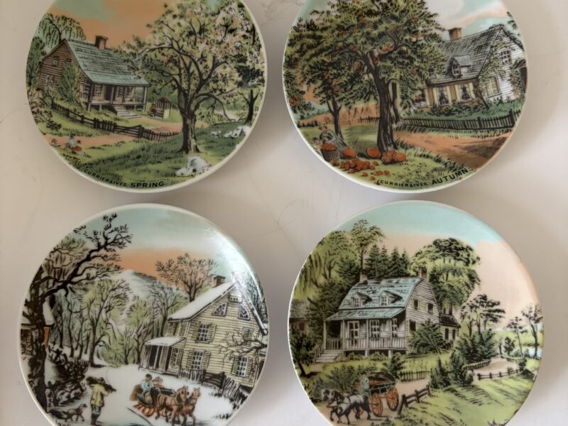 Currier & Ives Seasons in mini 4.5" plates
