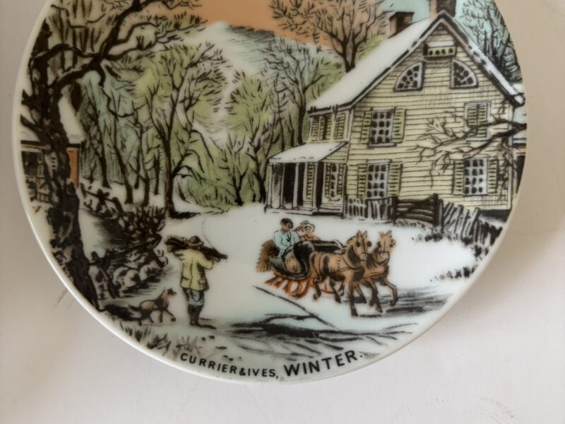 Currier & Ives Seasons in mini 4.5" plates