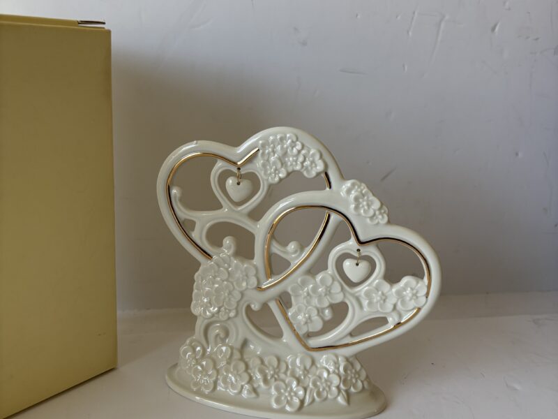Floating Hearts wedding cake topper table decor by Lenox