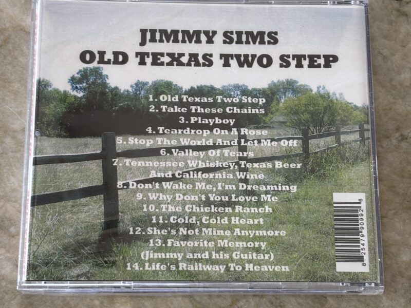 FREE Local Favorite Jimmy Sims Old Texas Two Step - New Country CD