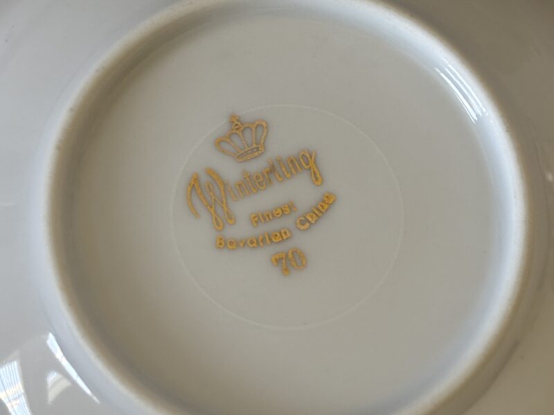 Bavarian Winterling berrie bowl dessert bowl floral with gold edge