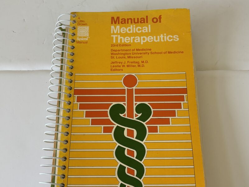 Manual of Medical Therapeutics 23rd Edition Washington University 1983