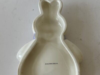 Porcelain Bunny Rabbit spoon rest by Hallmark cards