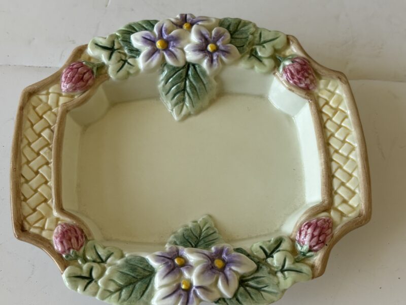 Fitz and Floyd Essential floral soap dish or trinket dish