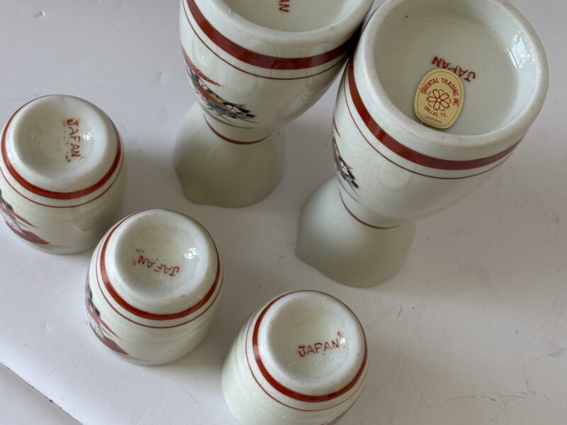 5-piece Sake Set Floral Japan