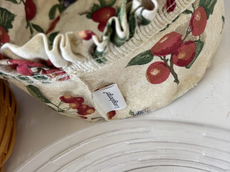 Longaberger signed and dated 1998 basket with leather handles insert and liner