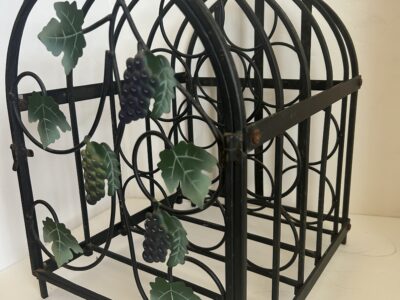 9 Metal wine cabinet with grape design