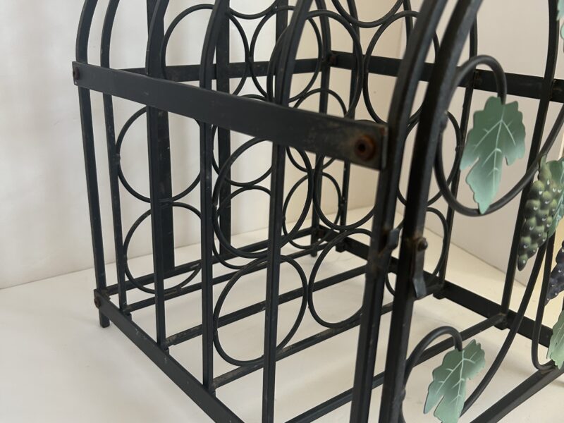 9 Metal wine cabinet with grape design