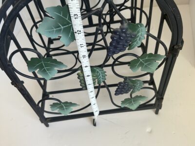 9 Metal wine cabinet with grape design